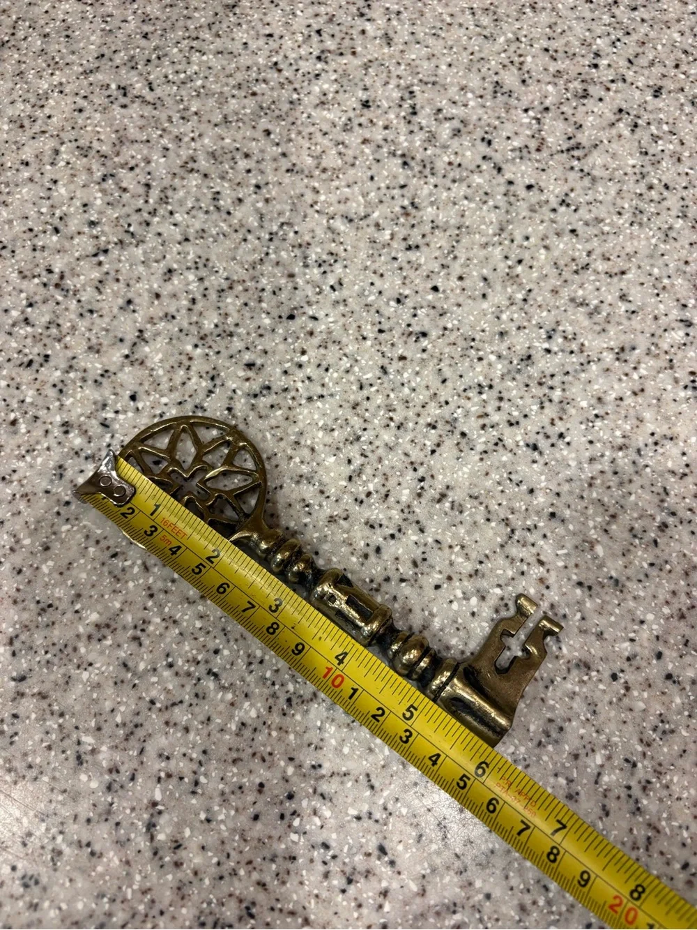 Antique Style Decorative Brass Key - Gold Accent Home Accent